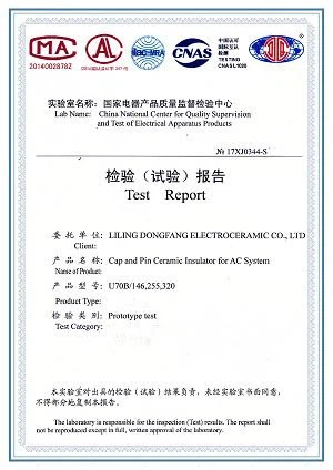 3.70kN disc insulator test report